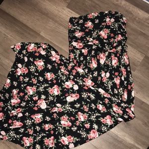 Floral tube maxi dress